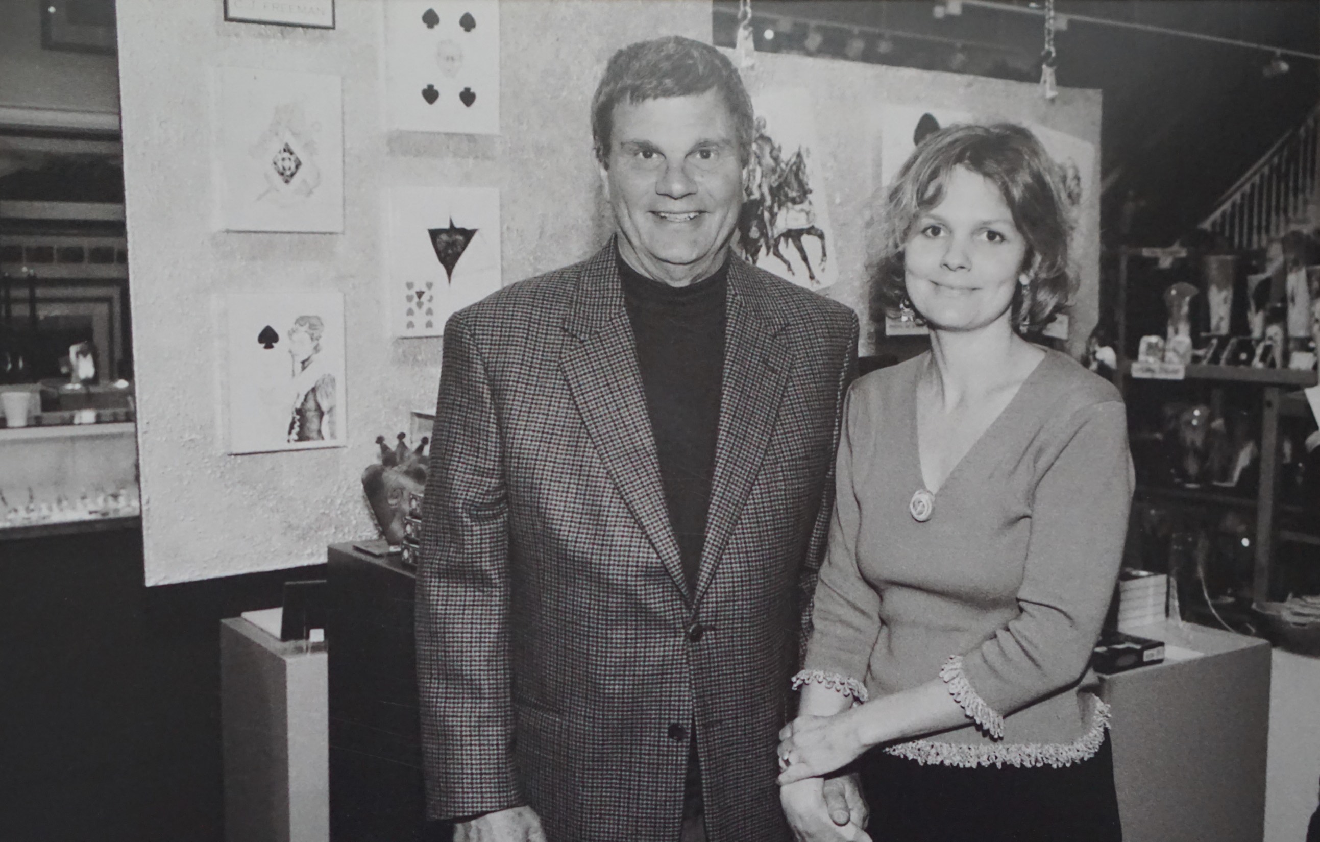 CJ Freeman and Ana Cortez at the opening of The Playing Card Oracles in Boulder, Colorado