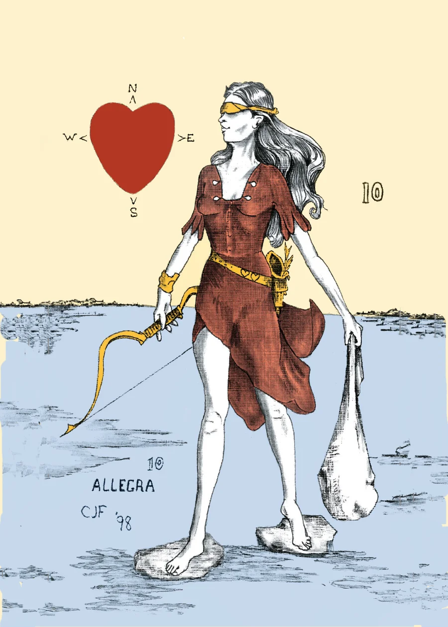 10 of Hearts — Allegra from the Playing Card Oracles deck