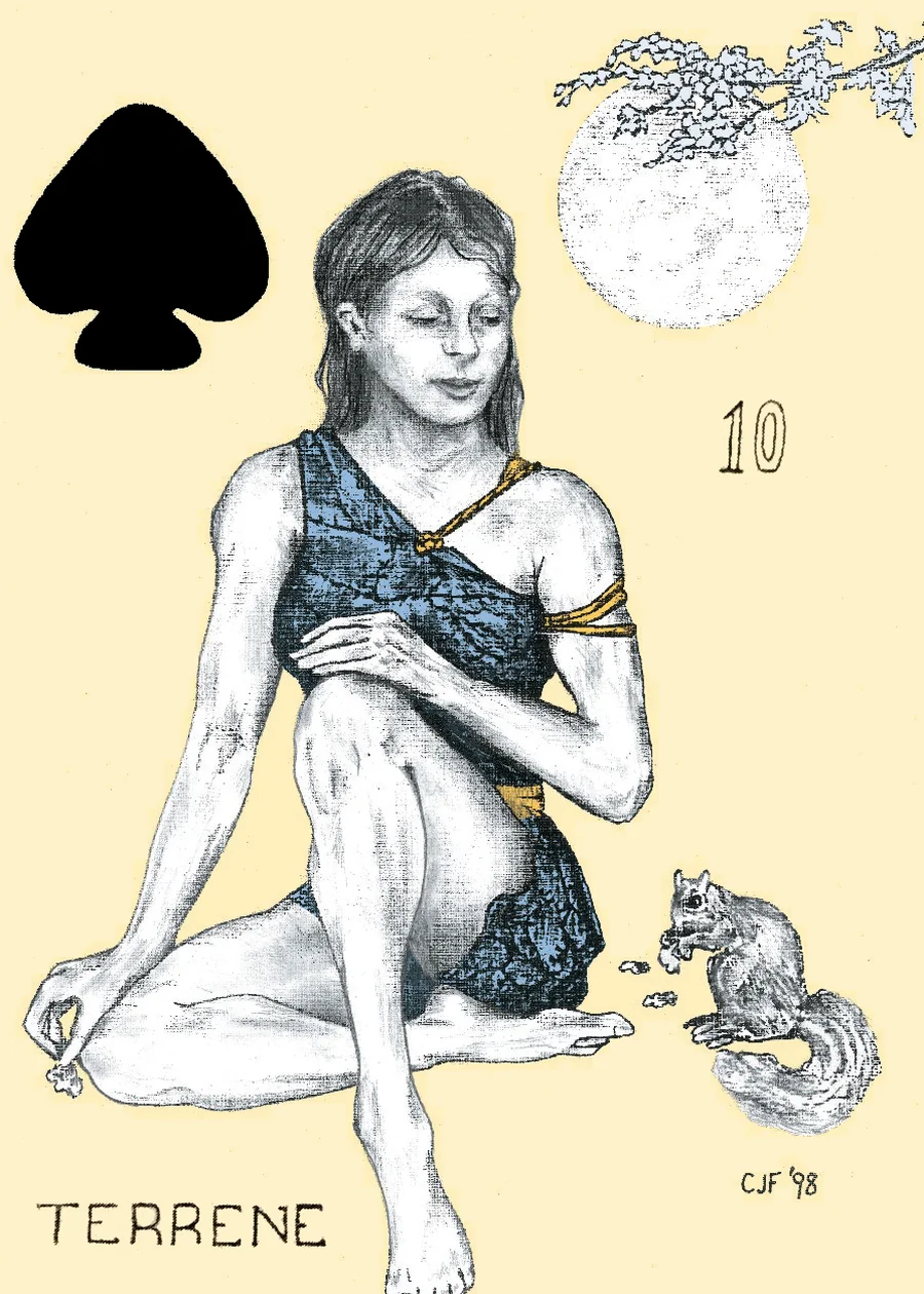 10 of Spades — Terrene from the Playing Card Oracles deck