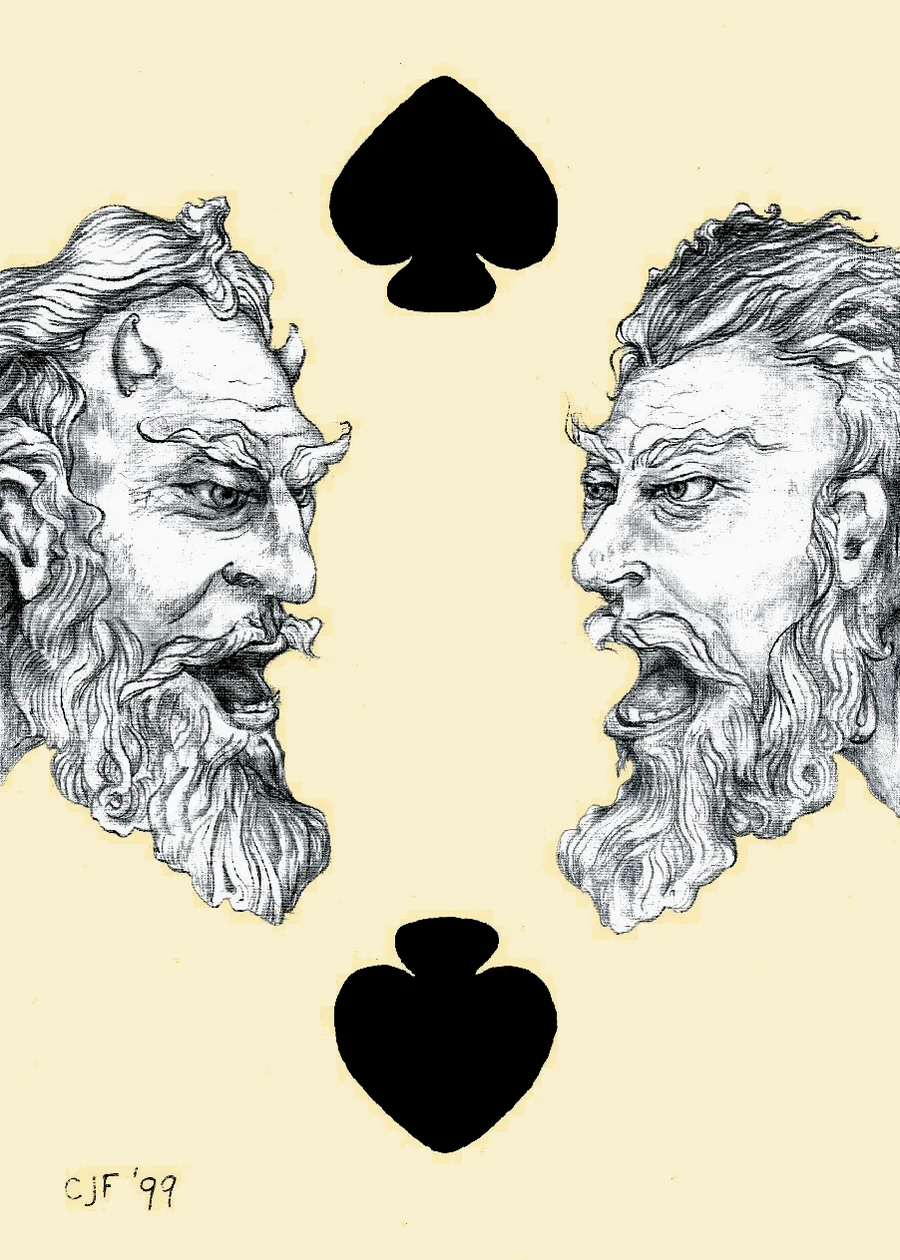 2 of Spades — The Enemies from the Playing Card Oracles deck