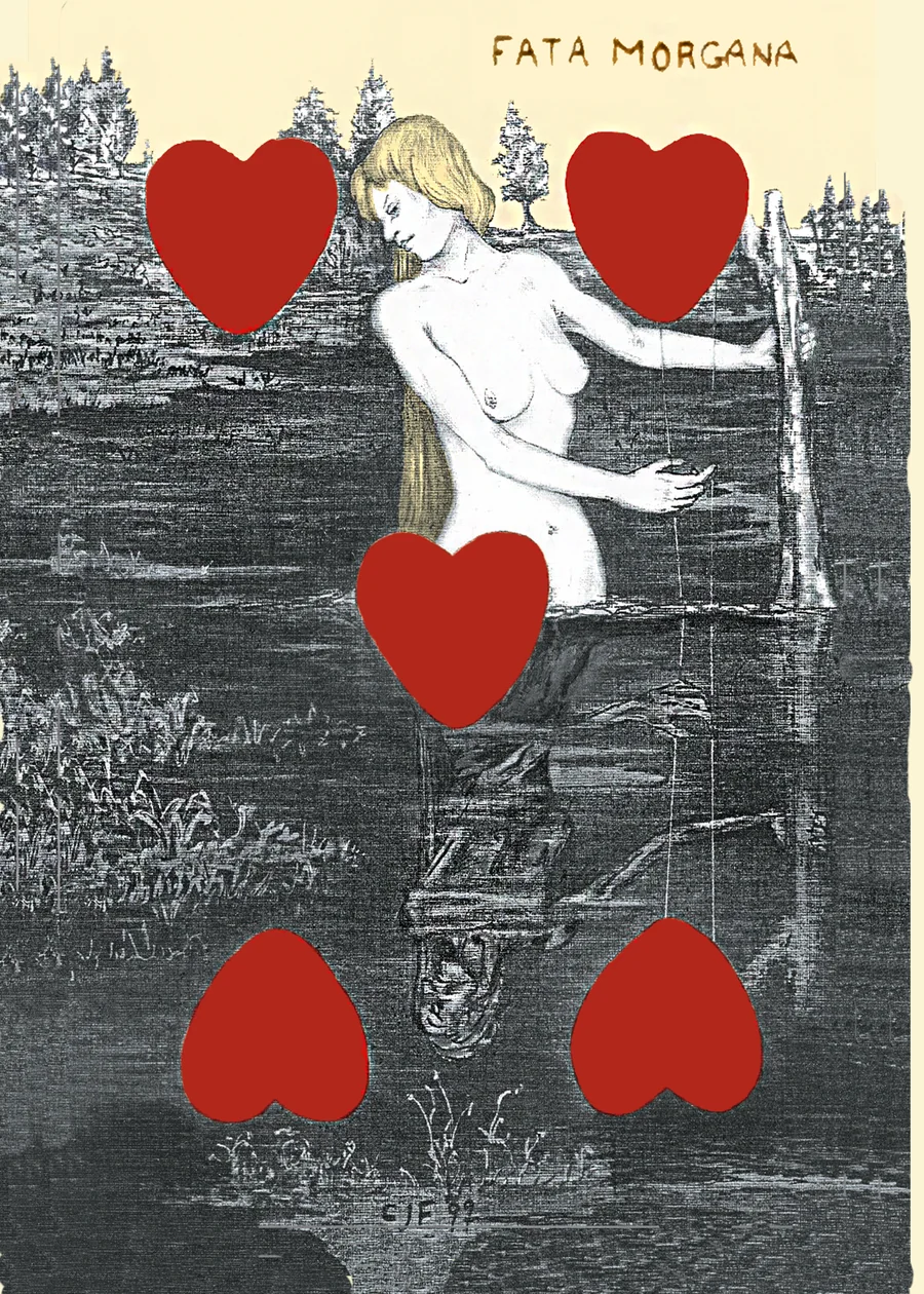5 of Hearts — Fata Morgana from the Playing Card Oracles deck