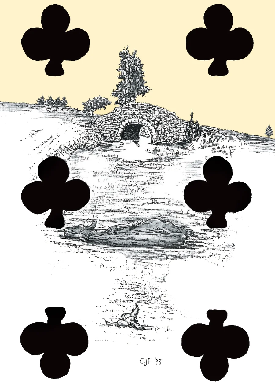 6 of Clubs — The Bridge from the Playing Card Oracles deck