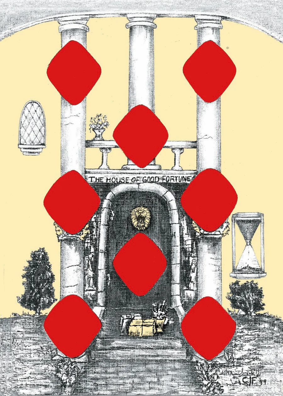 8 of Diamonds — The House of Good Fortune from the Playing Card Oracles deck
