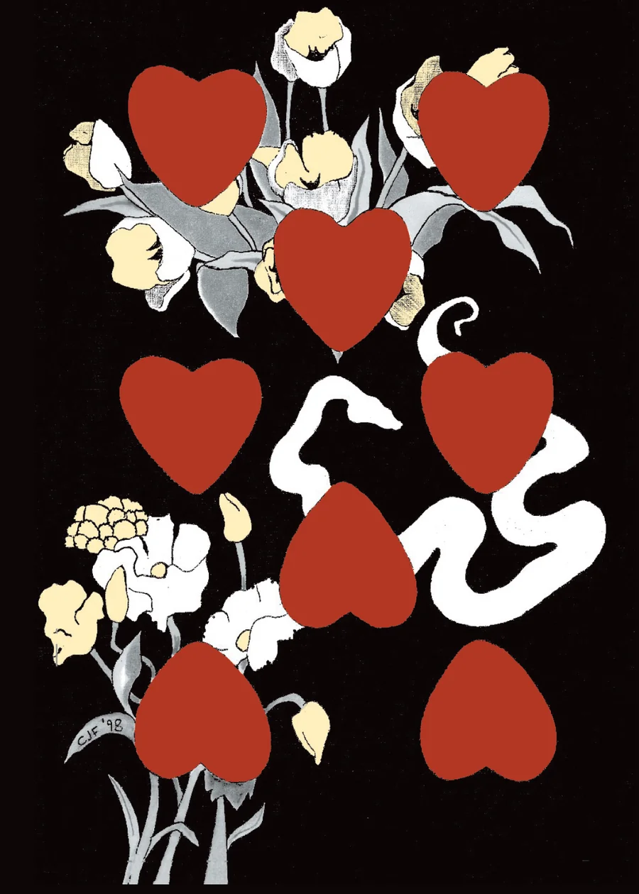 8 of Hearts — The Garden from the Playing Card Oracles deck