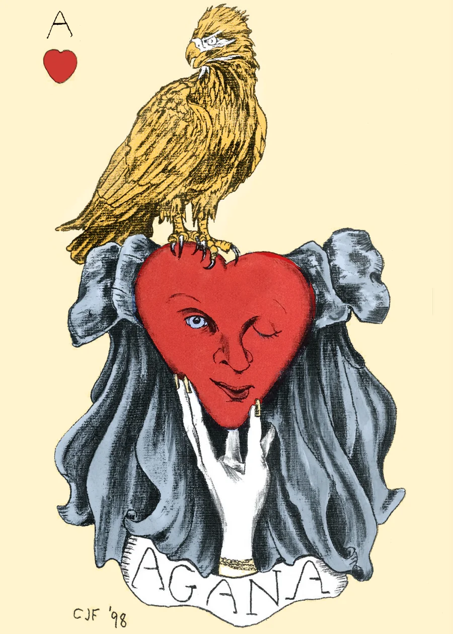Ace of Hearts — Agana — from the Playing Card Oracles deck by C.J. Freeman