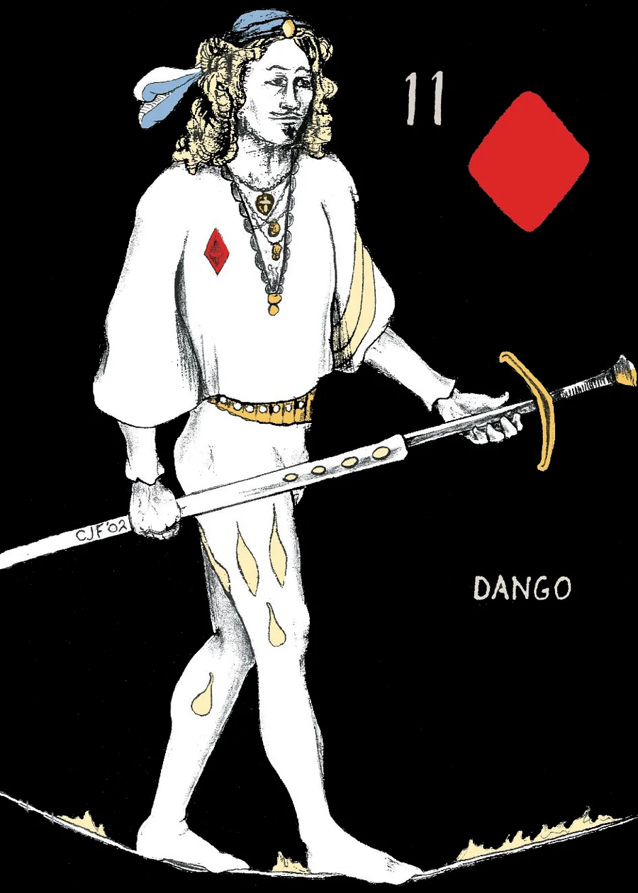 Jack of Diamonds — Dango from the Playing Card Oracles deck