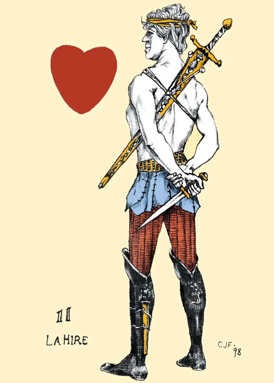 Jack of Hearts — La Hire from the Playing Card Oracles deck