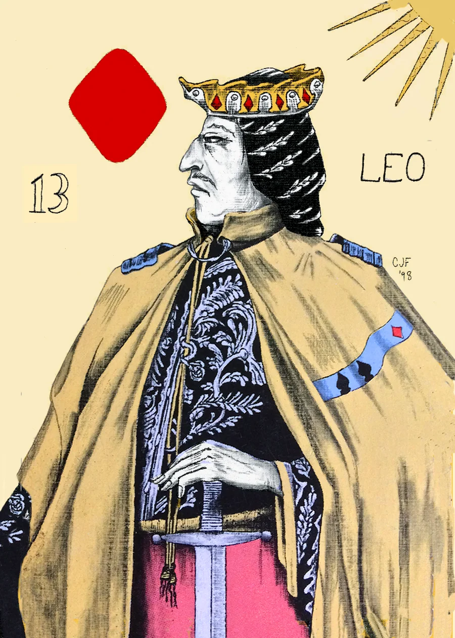 King of Diamonds — King Leo from the Playing Card Oracles deck