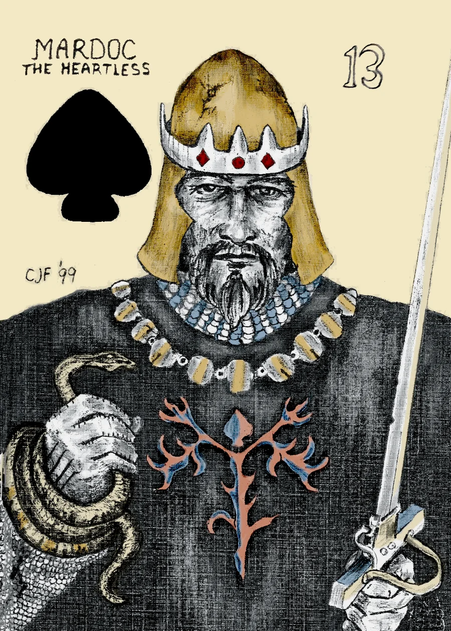 King of Spades — Mardoc from the Playing Card Oracles deck