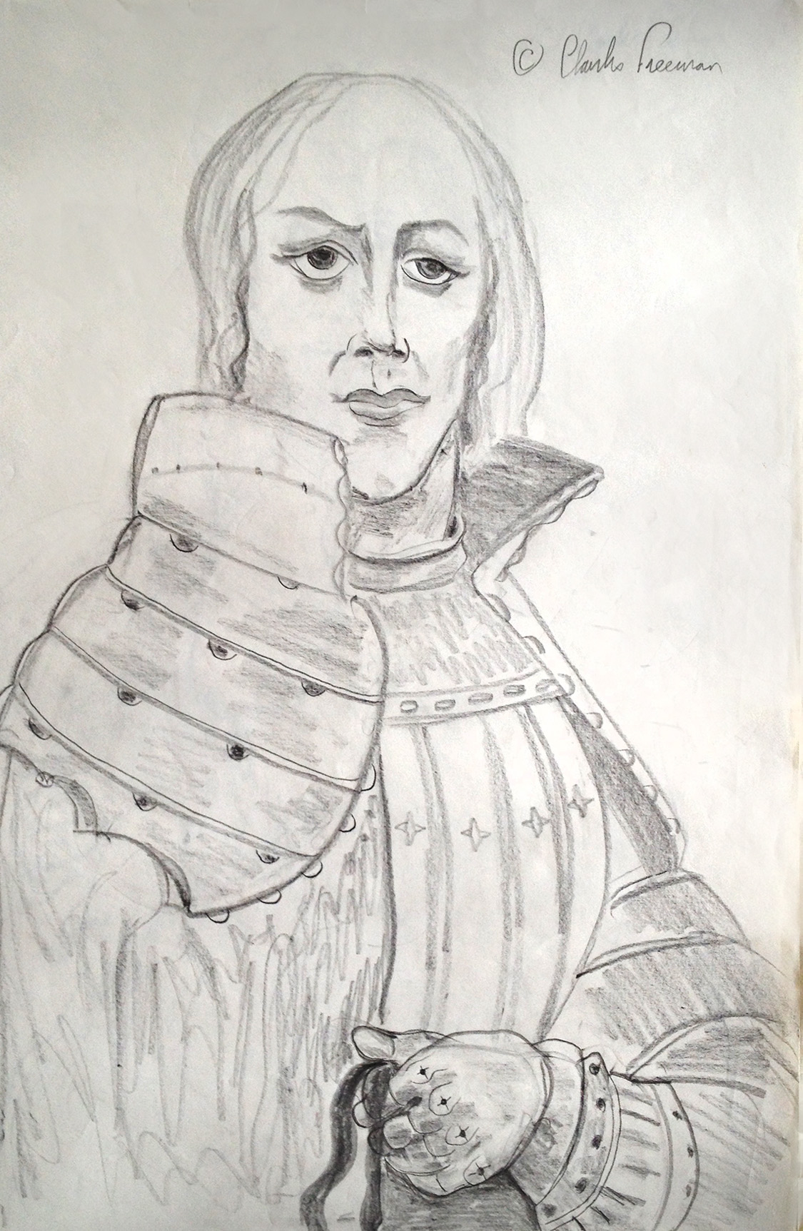Jack of Clubs — Lancelot Sketch — artwork by C.J. Freeman