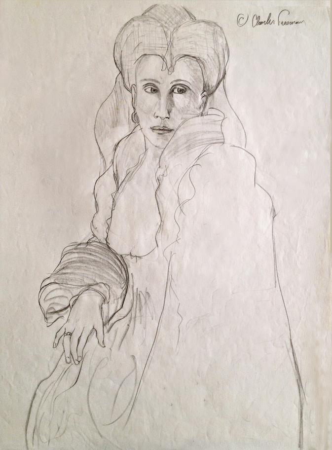 Lady of Hearts — Bethany Sketch2 — artwork by C.J. Freeman