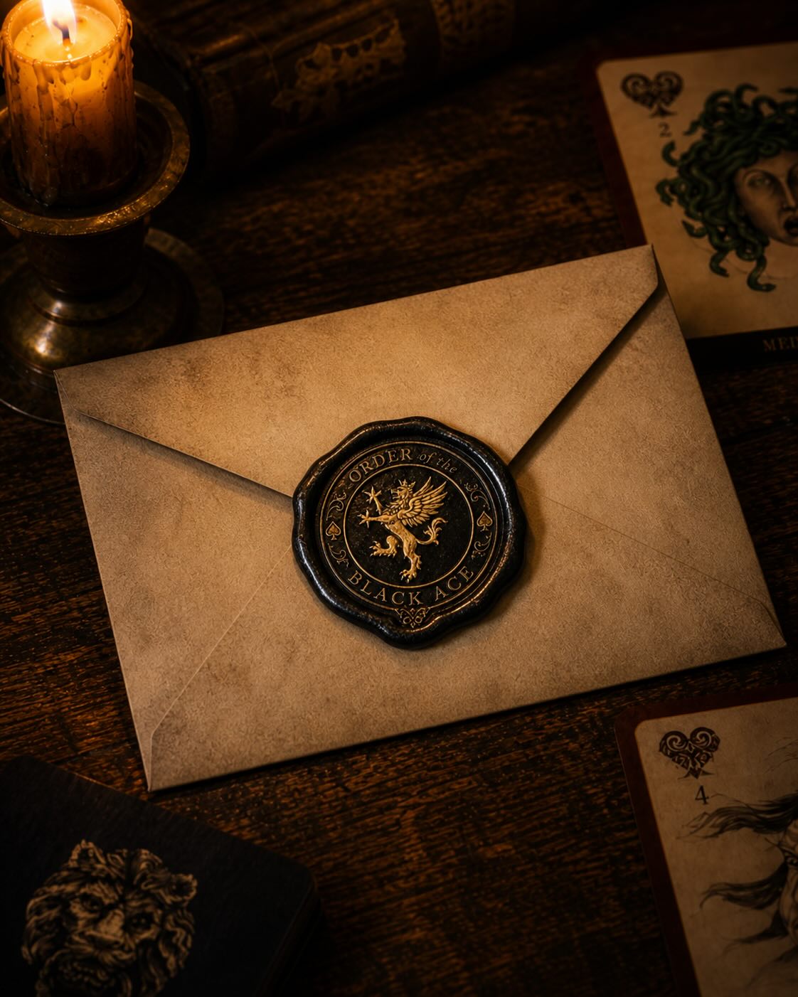 Members' reading table of the Order of the Black Ace