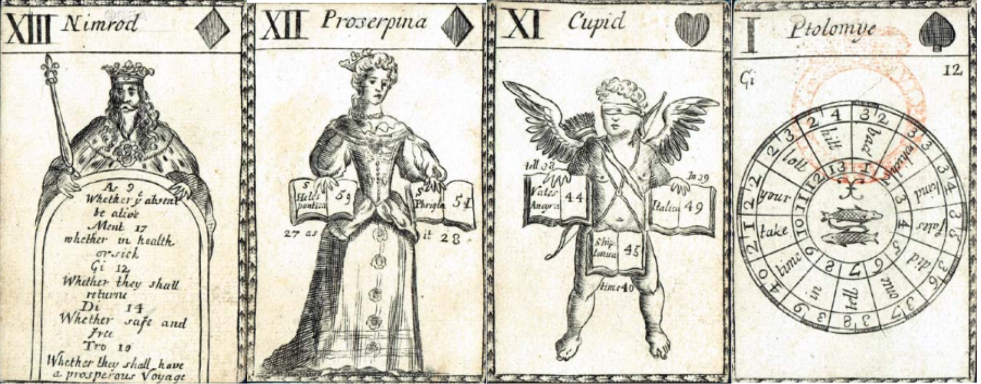 first occult imagery in a deck of cards