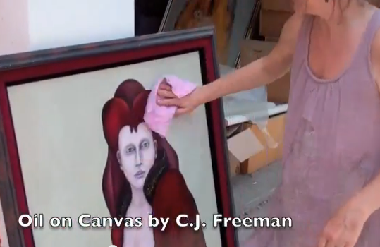 Actual size of artwork created to illustrated playing deck of cards.
