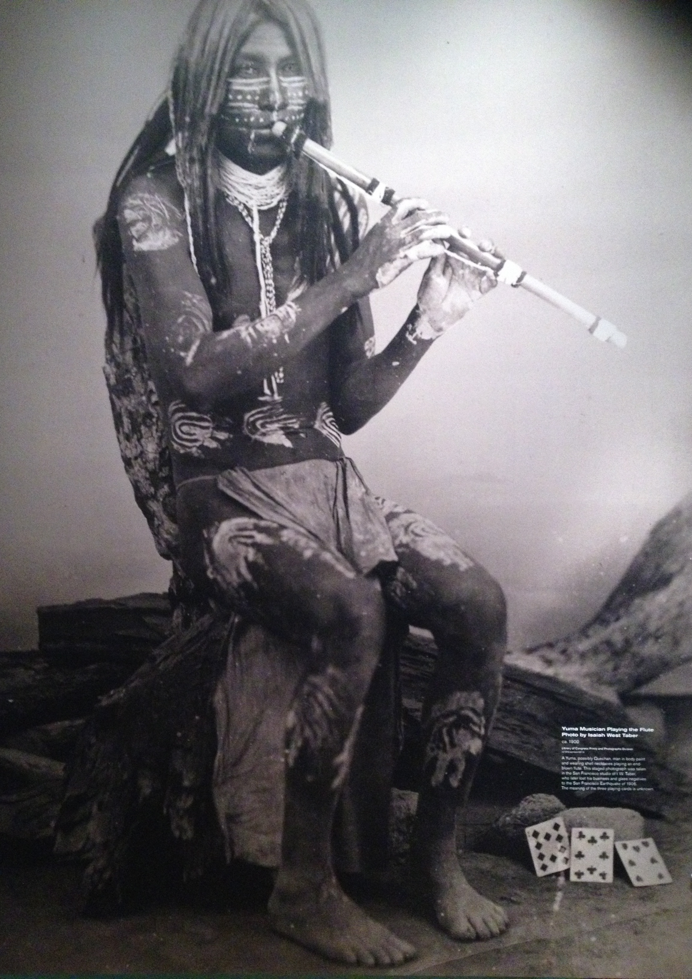 Native indian with playing cards