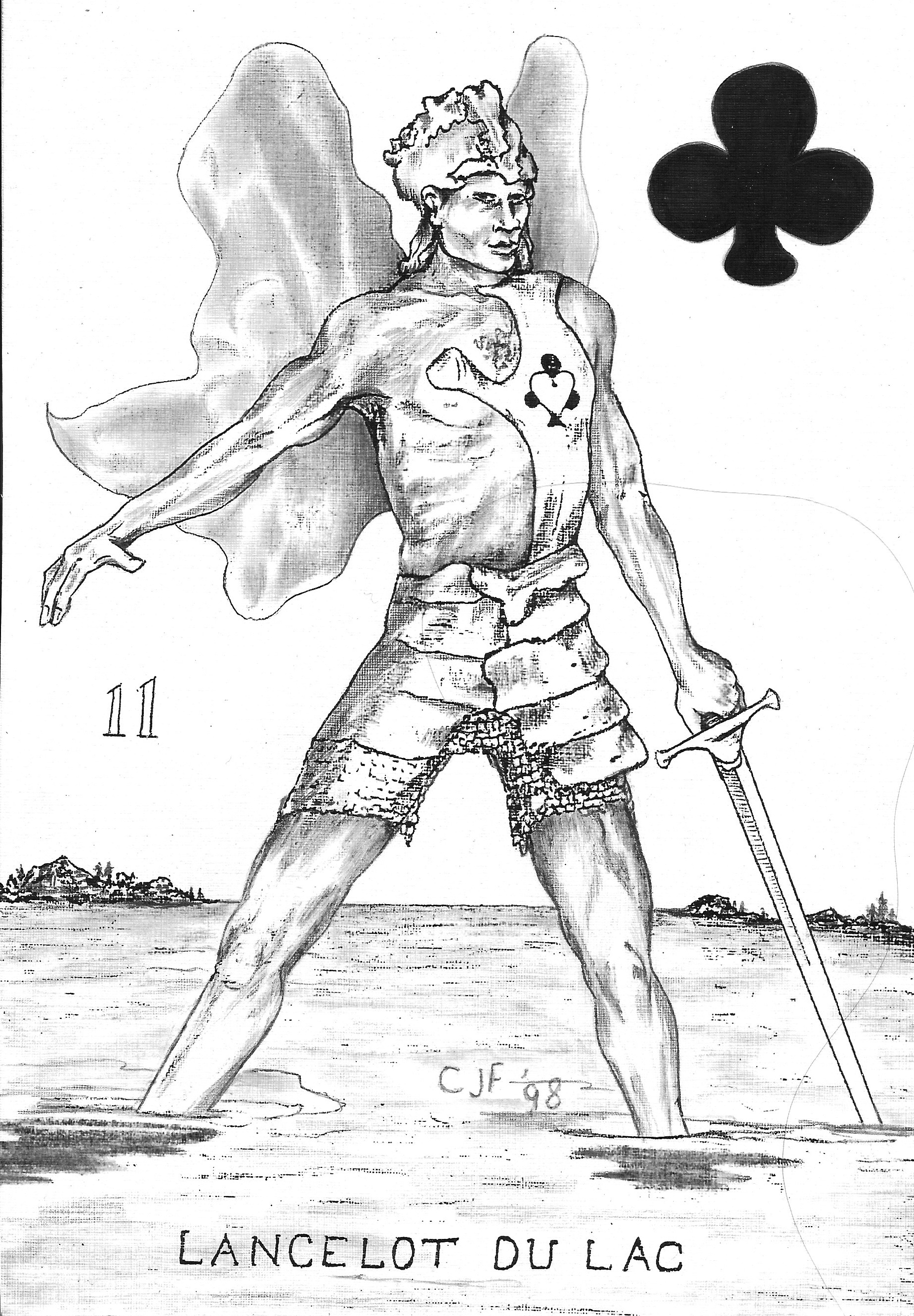 Finished illustration for the original, "The Playing Card Oracles Deck," by C.J. Freeman and published by U.S. Games Systems, Inc. © C.J. Freeman and Ana Cortez