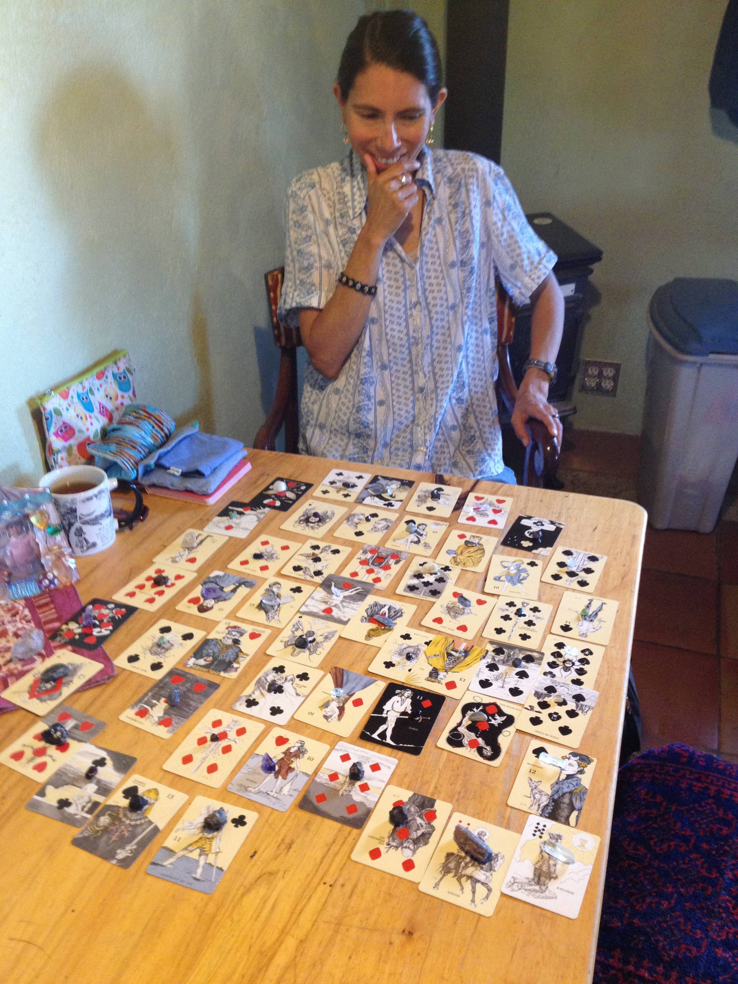Lisa with cards